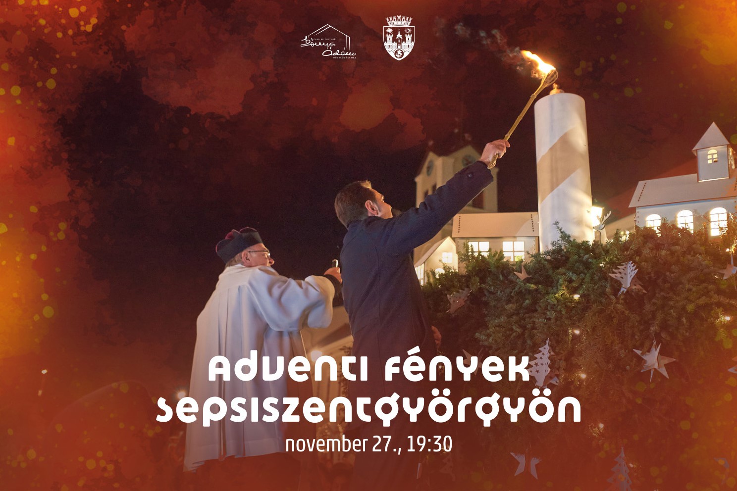 Adventi gyertyagyújtás Sepsiszentgyörgy Főterén